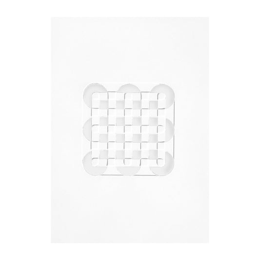 MOEBE Relief konstverk circles & squares 29,7x42 cm Off White