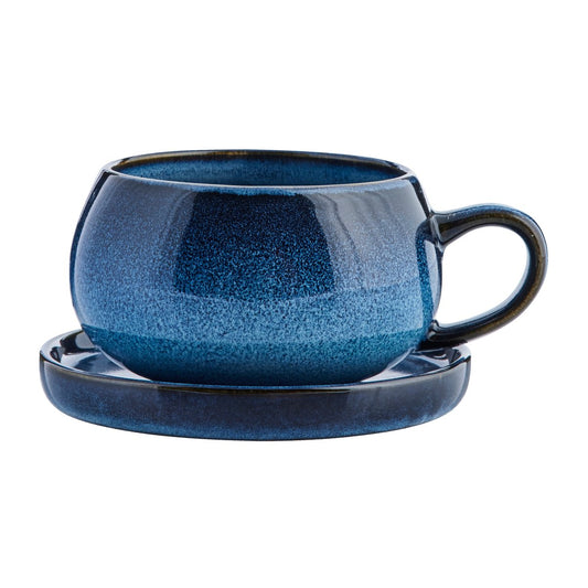 Lene Bjerre Amera Tasse und Teller Blau