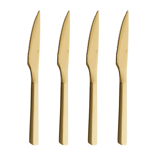 Aida Raw stekkniv 4-pack Guld