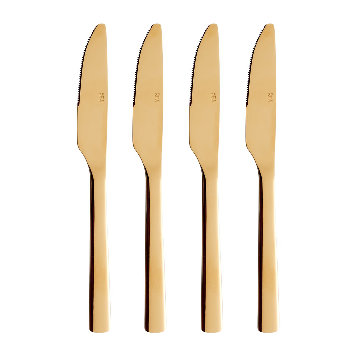 Aida Raw matkniv 4-pack Guld