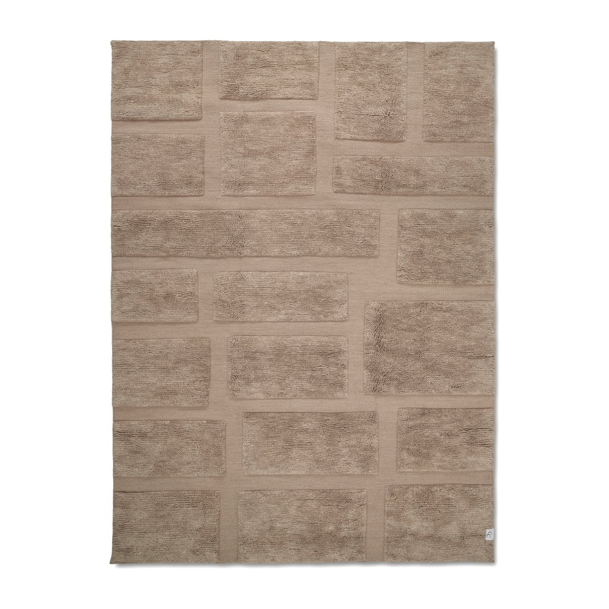 Classic Collection Bricks Wollteppich 170 x 230cm Beige