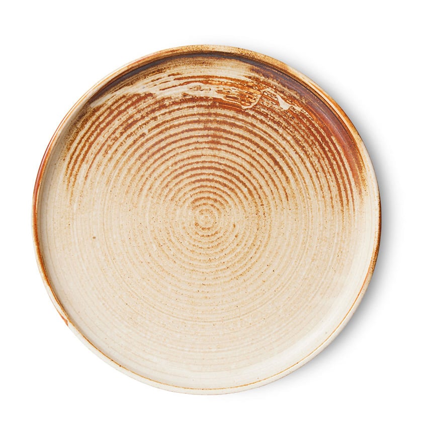 HKliving Home Chef side plate kleiner Teller Ø20cm Rustic cream-brown