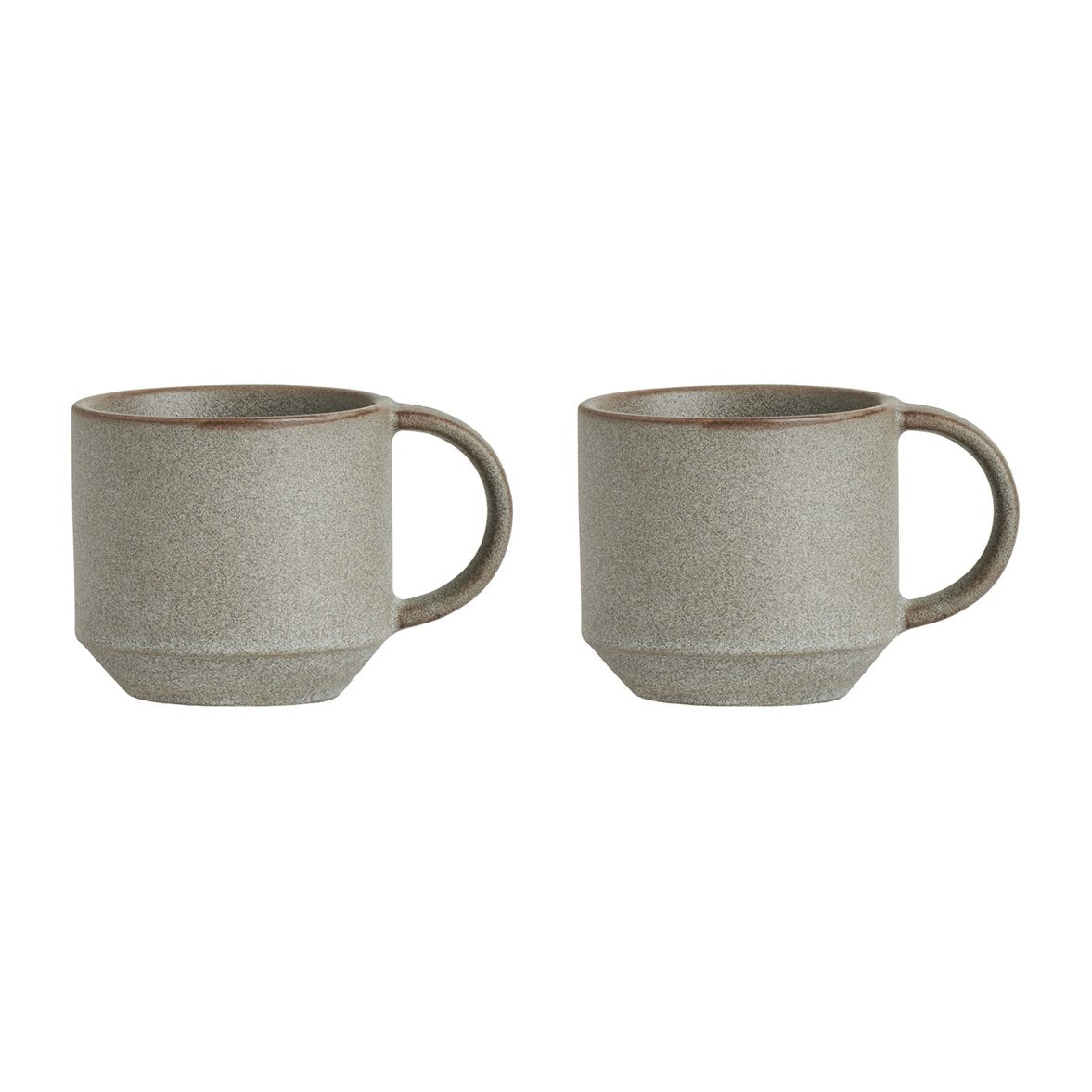 OYOY Yuka Tasse 2er Pack Stone (grau)