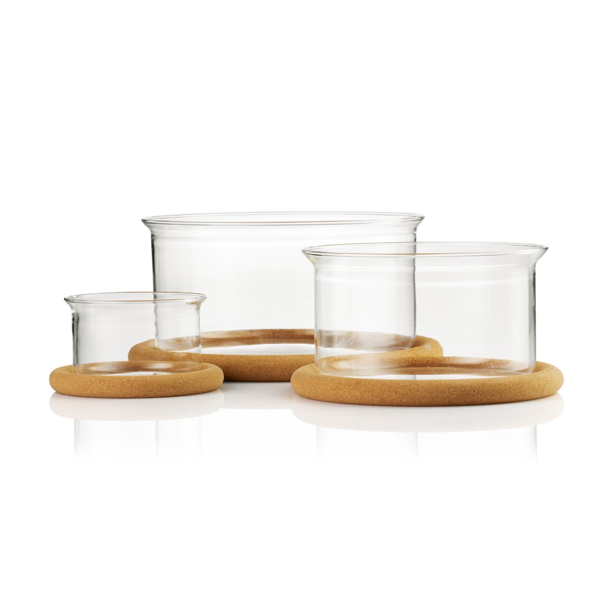 Bodum Hot Pot Schalenset mit Korkdeckel 3er Pack Glas