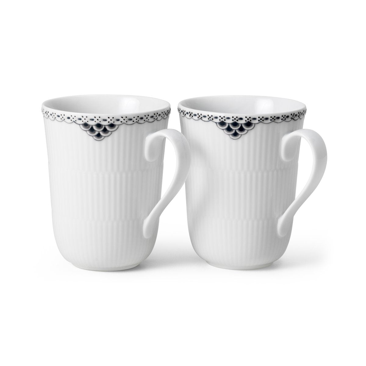 Royal Copenhagen Black Lace Tasse 2er Pack 33cl