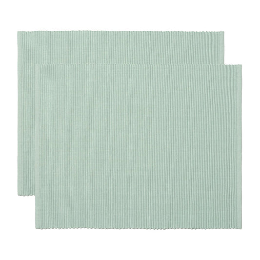 Linum Uni Platzdecke 35 x 46cm 2er Pack Eisgrün