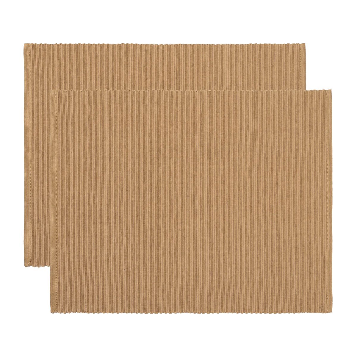 Linum Uni Platzdecke 35 x 46cm 2er Pack Camel brown