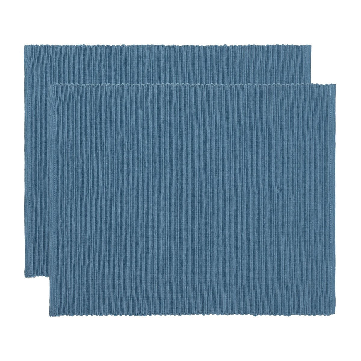 Linum Uni Platzdecke 35 x 46cm 2er Pack Deep sea blue