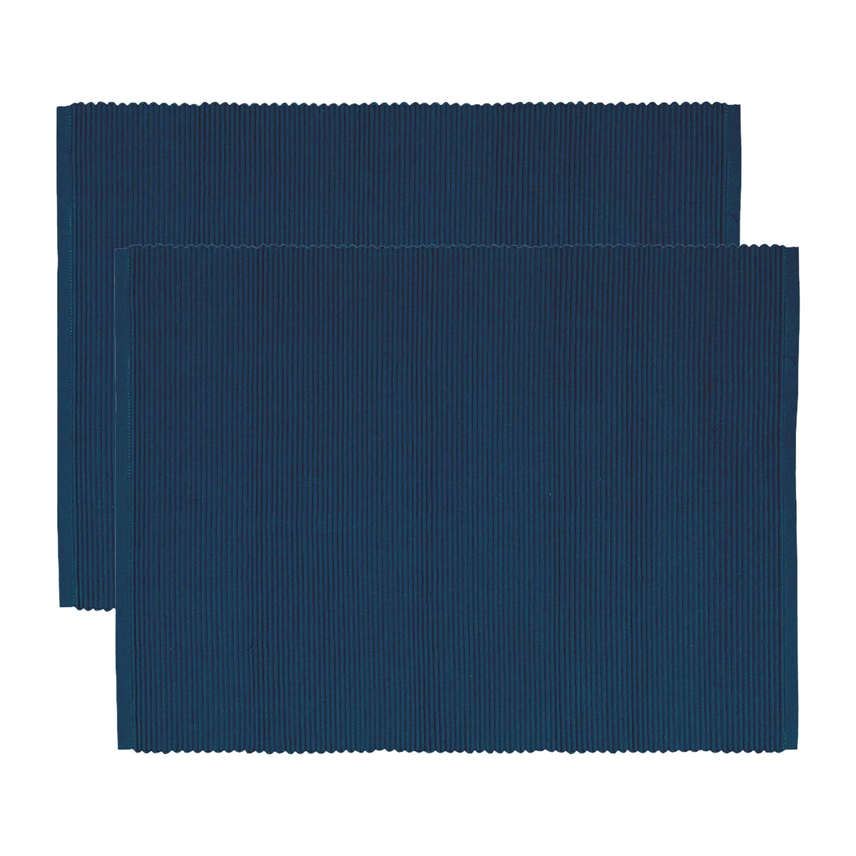 Linum Uni Platzdecke 35 x 46cm 2er Pack Indigo blue