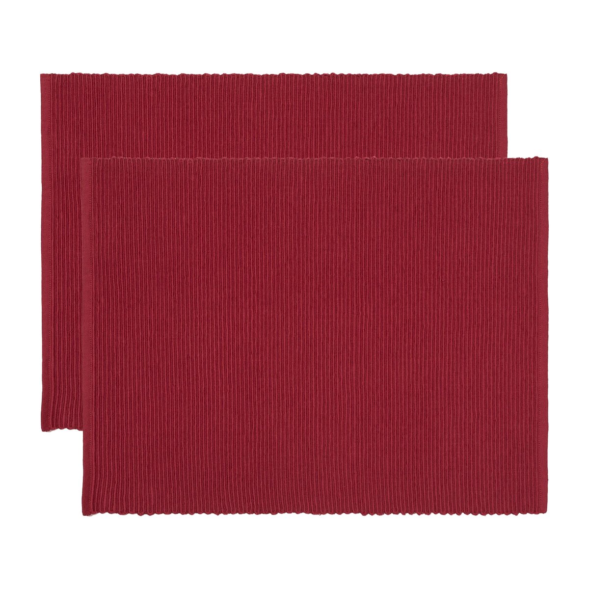 Linum Uni Platzdecke 35 x 46cm 2er Pack Rot