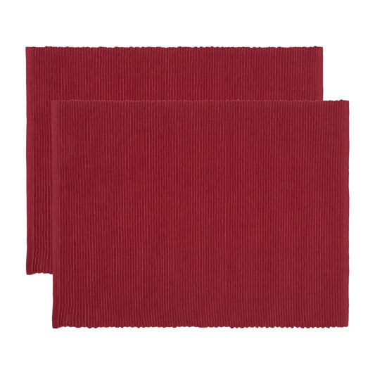 Linum Uni Platzdecke 35 x 46cm 2er Pack Rot