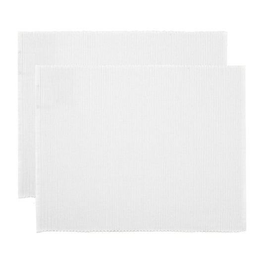 Linum Uni Platzdecke 35 x 46cm 2er Pack Weiß