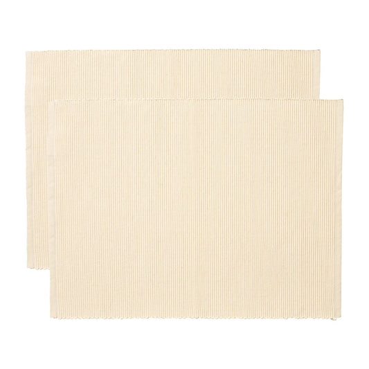 Linum Uni Platzdecke 35 x 46cm 2er Pack Cremiges Beige