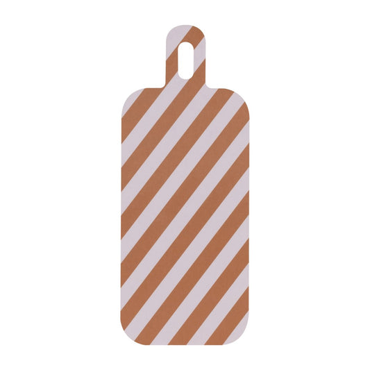 Muurla Checks & Stripes Tablett 13 x 33cm Amber-grey