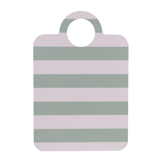 Muurla Checks & Stripes Tablett 21 x 31cm Mint-Blau