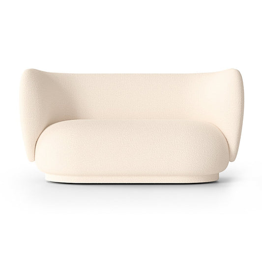 ferm LIVING Rico Sofa bouclé 2-Sitzer Bouclé offwhite