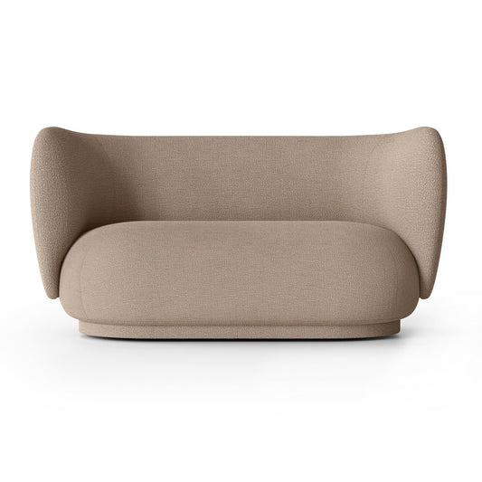 ferm LIVING Rico Sofa bouclé 2-Sitzer Bouclé sand