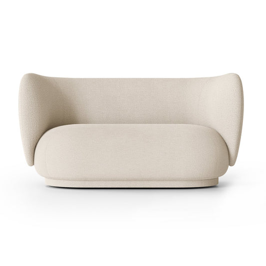 ferm LIVING Rico Sofa bouclé 2-Sitzer Wool bouclé offwhite