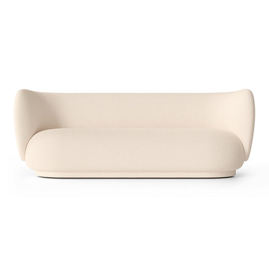 ferm LIVING Rico Sofa bouclé 3-Sitzer Wool bouclé offwhite