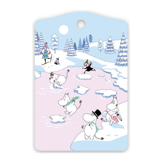 Opto Design Mumin Schneidebrett Winter 2022 20 x 30cm Blau-Weiß-Rosa