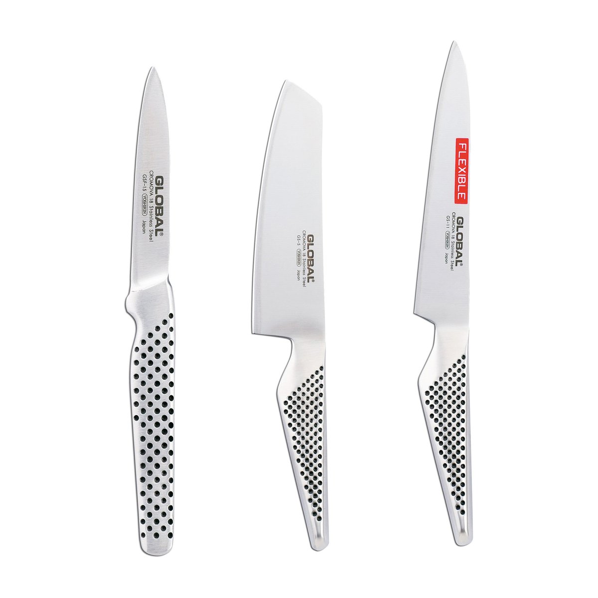 Global Global G-51115 knivset 3-knivar Rostfritt stål