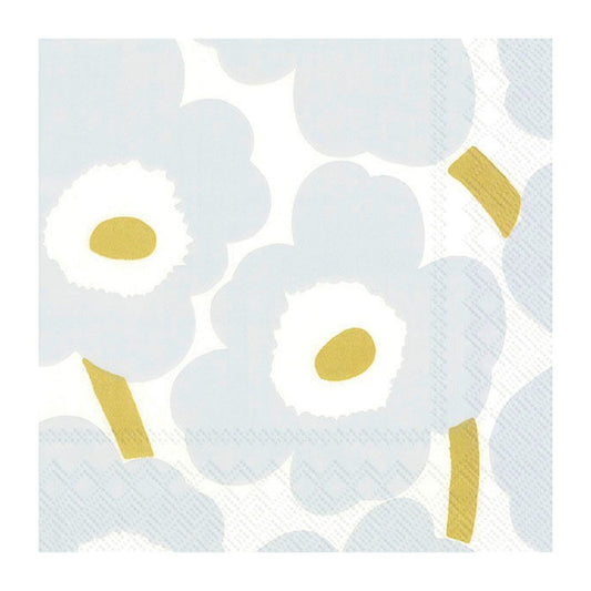 Marimekko Unikko servett 40x40 cm 20-pack White-silver