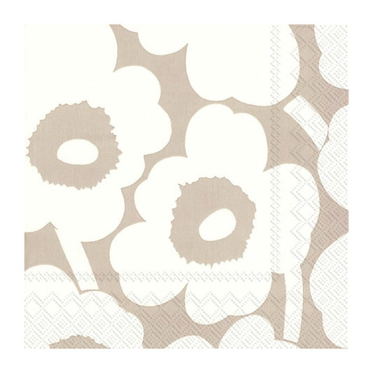 Marimekko Unikko servett 33x33 cm 20-pack Linen-cream