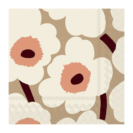 Marimekko Unikko servett 33x33 cm 20-pack Cream