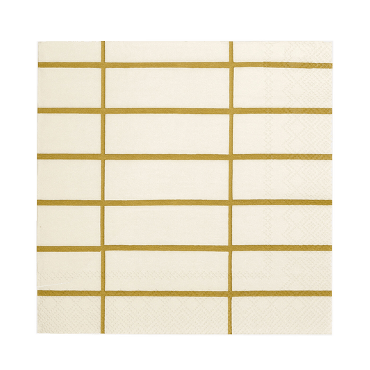 Marimekko Tiiliskivi servett 33x33 cm 20-pack Linen-ochre