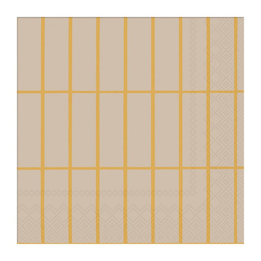 Marimekko Tiiliskivi servett 33x33 cm 20-pack Linen-gold