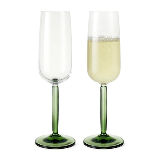 Kähler Hammershøi Champagnerglas 24cl 2er Pack Grün