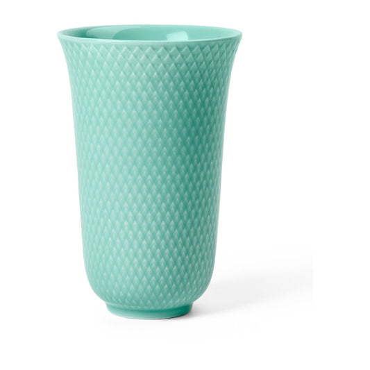 Lyngby Porcelæn Rhombe vas 15 cm Aqua