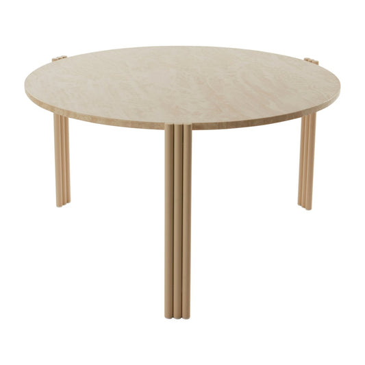 AYTM Tribus Beistelltisch Ø80cm Light Sand-travertine