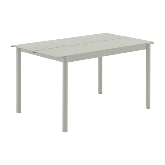 Muuto Linear steel table Stahltisch 140cm Grey (RAL 7044)