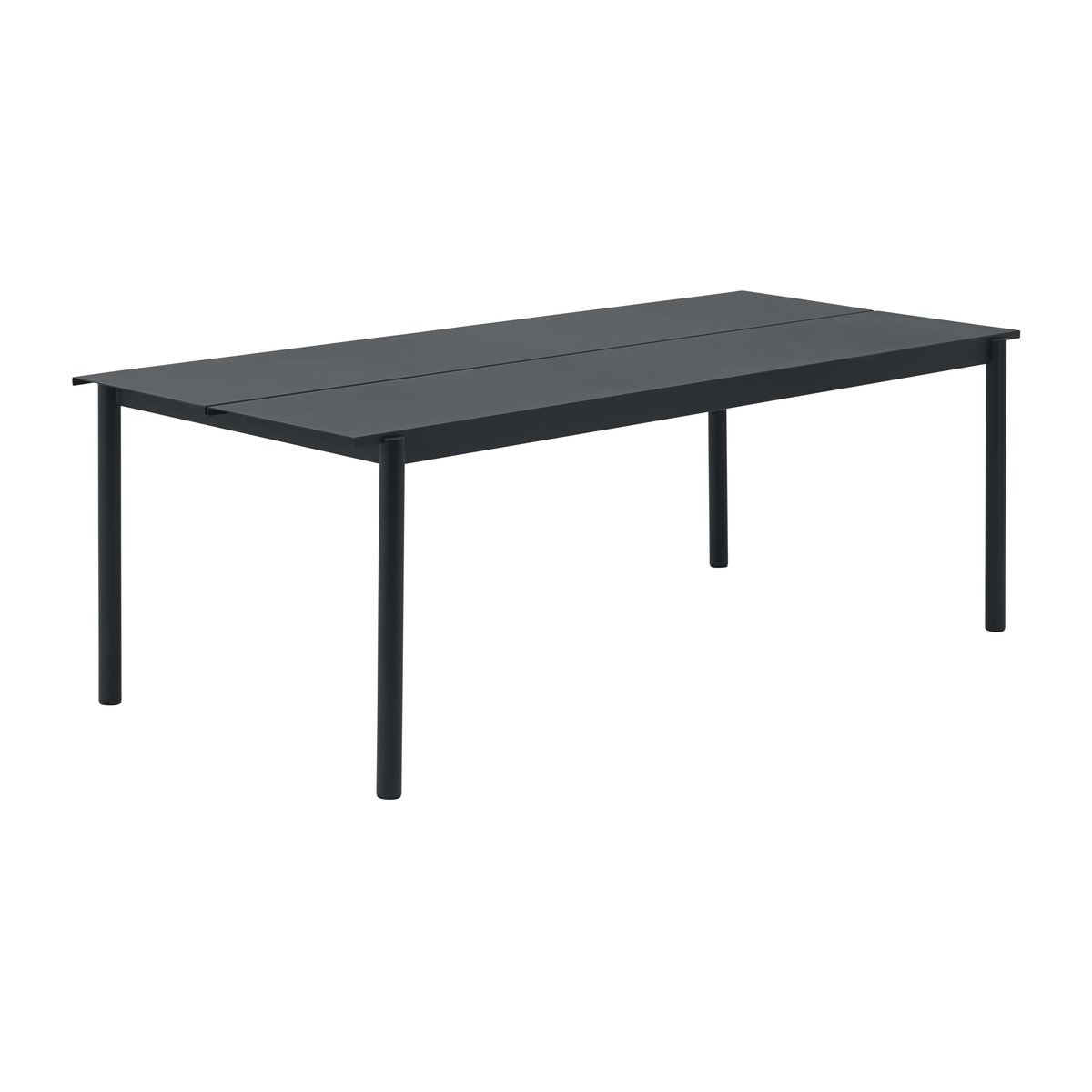 Muuto Linear steel table bord 220x90 cm Black (RAL 7021)