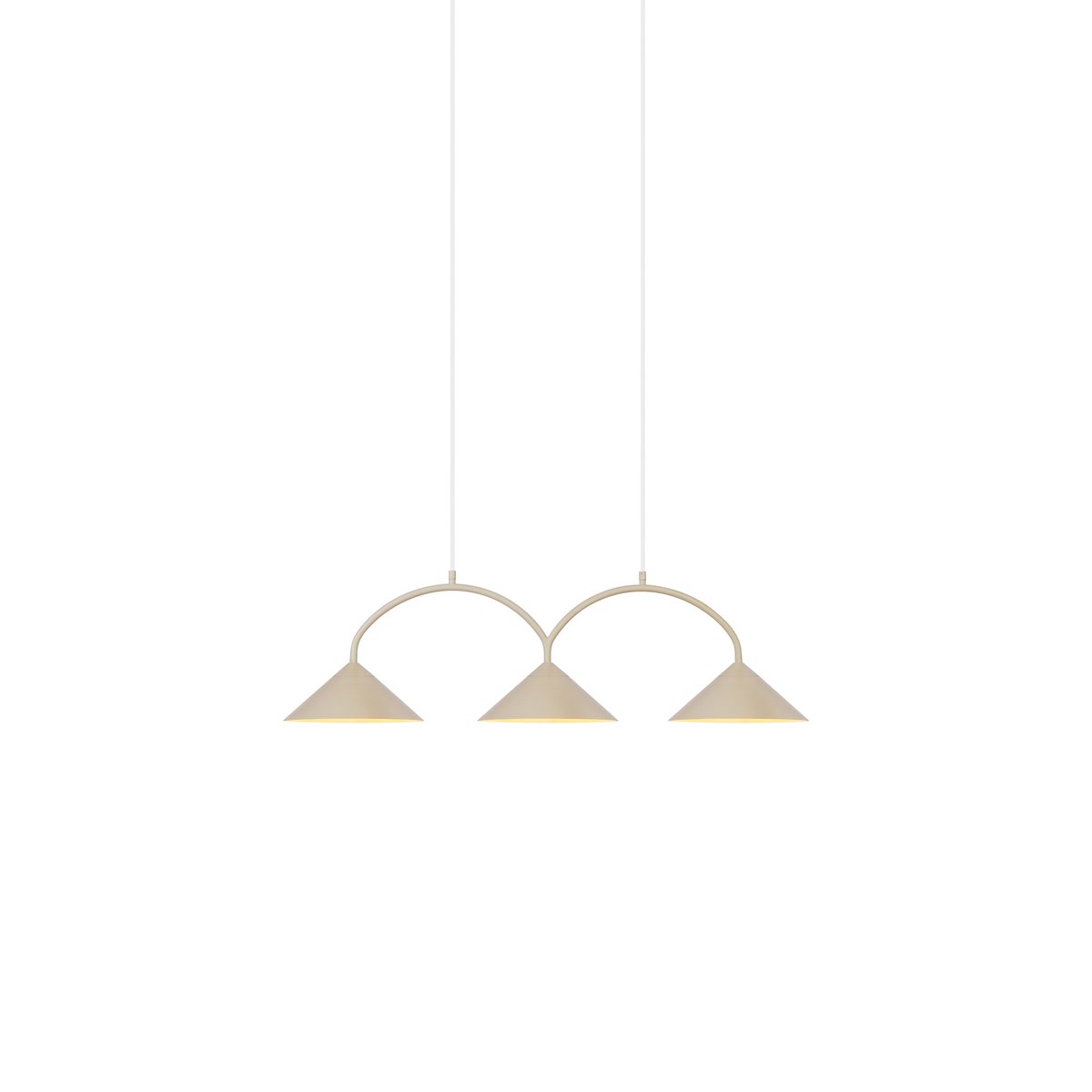 Globen Lighting Curve Pendelleuchte 3 Beige