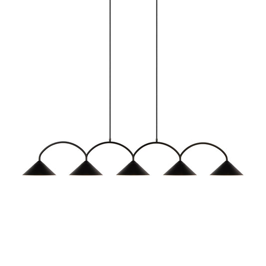 Globen Lighting Curve Pendelleuchte 5 Schwarz