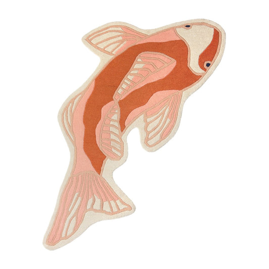 Broste Copenhagen Koi Teppich 97 x 120cm Pumkin orange