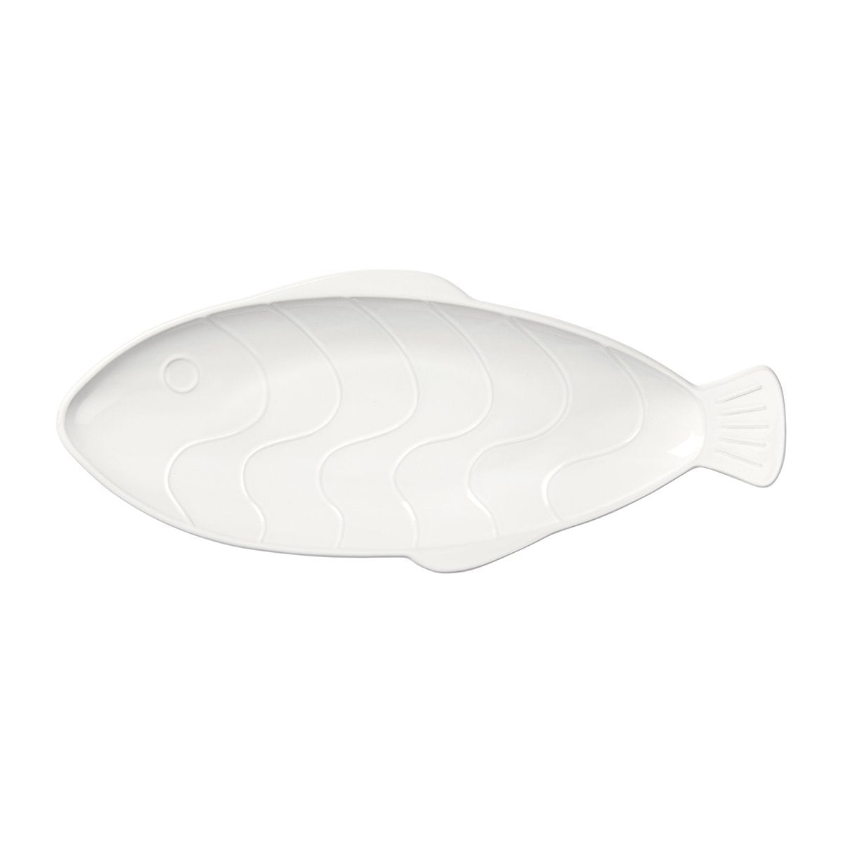 Broste Copenhagen Pesce Teller 17,6 x 41,4cm Transparent white