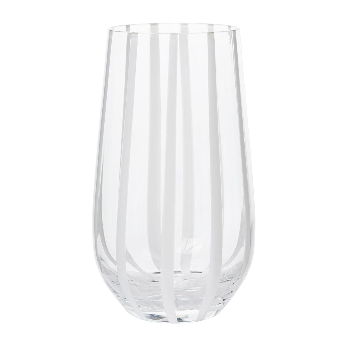 Broste Copenhagen Stripe Wasserglas 55cl Clear-white stripes