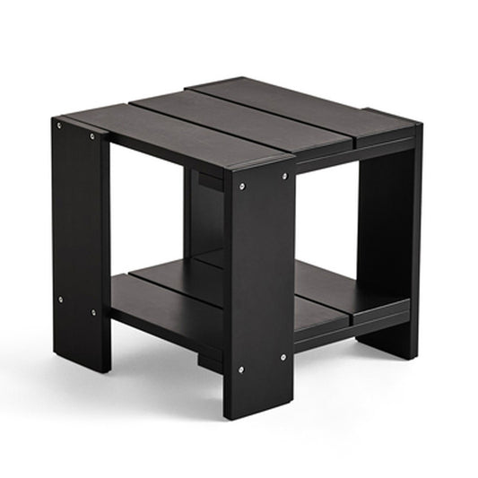 HAY Crate Side Table Tisch 49,5x49,5x45 cm Kiefernholz lackiert Black