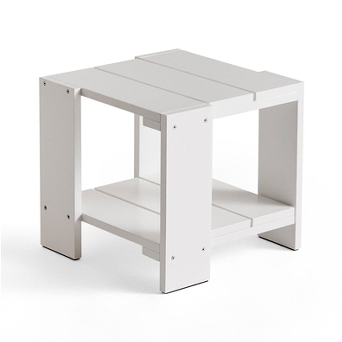 HAY Crate Side Table Tisch 49,5x49,5x45 cm Kiefernholz lackiert White