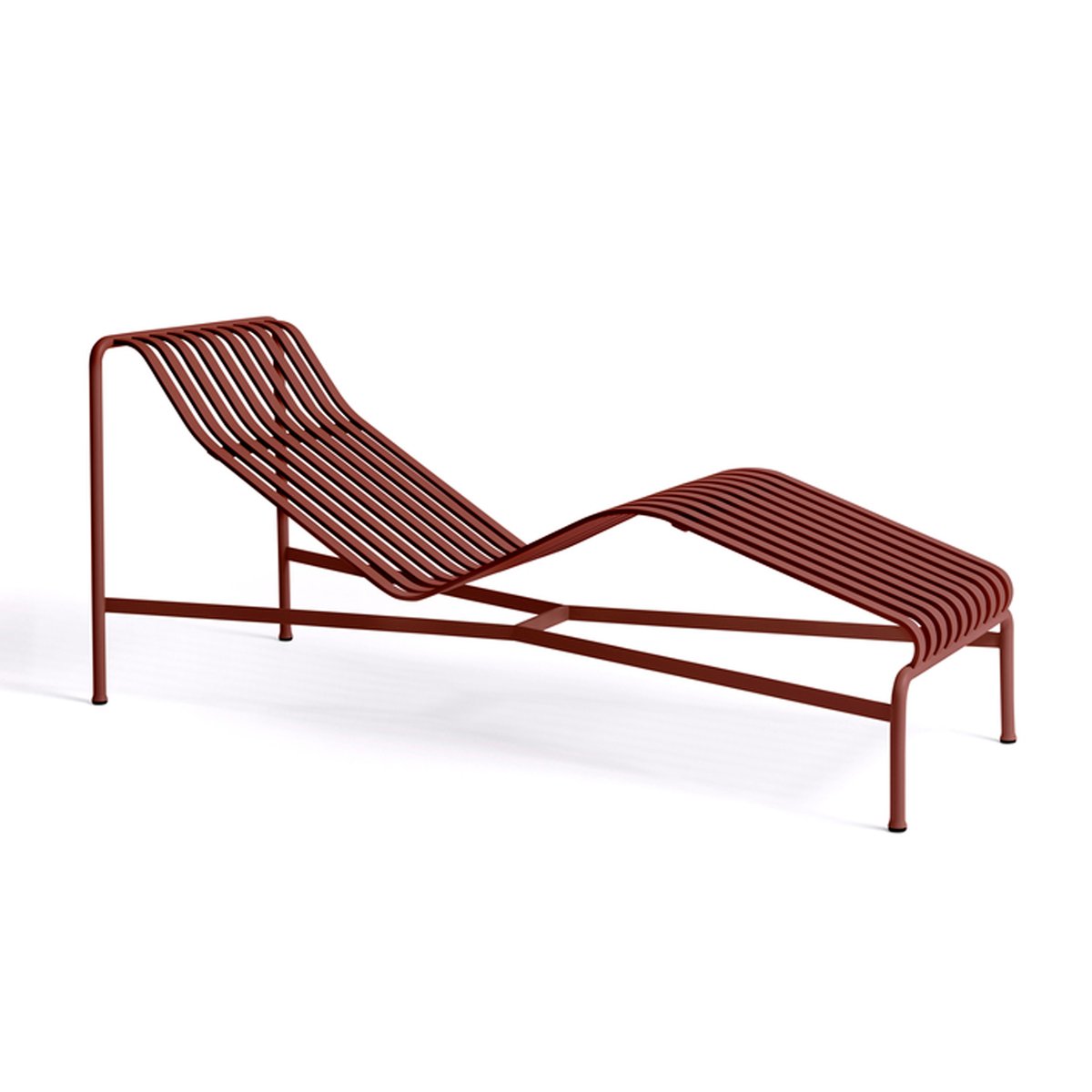 HAY Palissade Chaiselongue Iron red