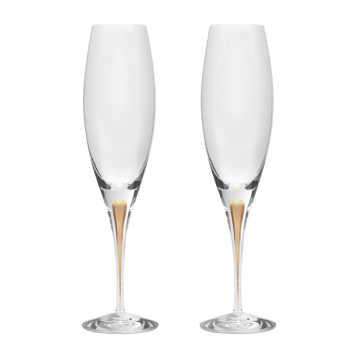 Orrefors Intermezzo Champagnerglas 26cl 2er Pack Gelbd