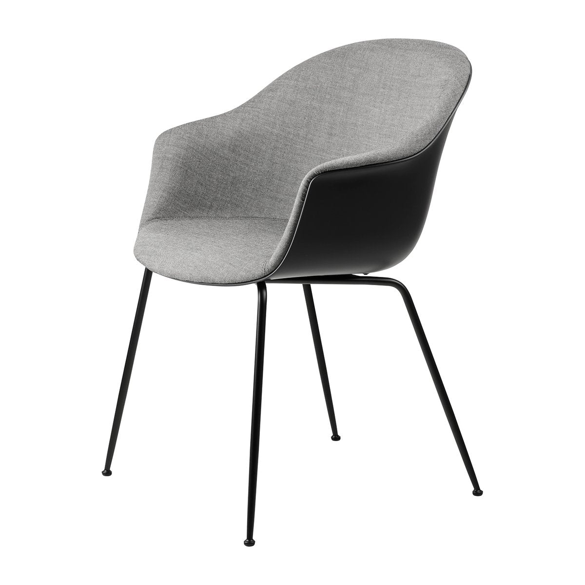 GUBI Bat Dining Chair front upholstered conic base Remix  3 nr.152-black