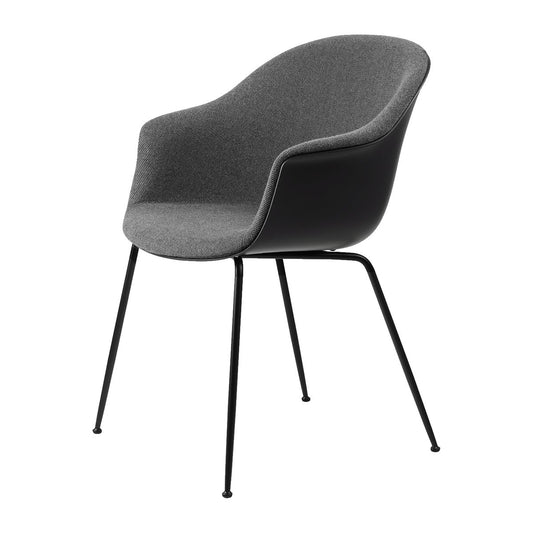 GUBI Bat Dining Chair front upholstered conic base Hallingdal 65 nr.173-black