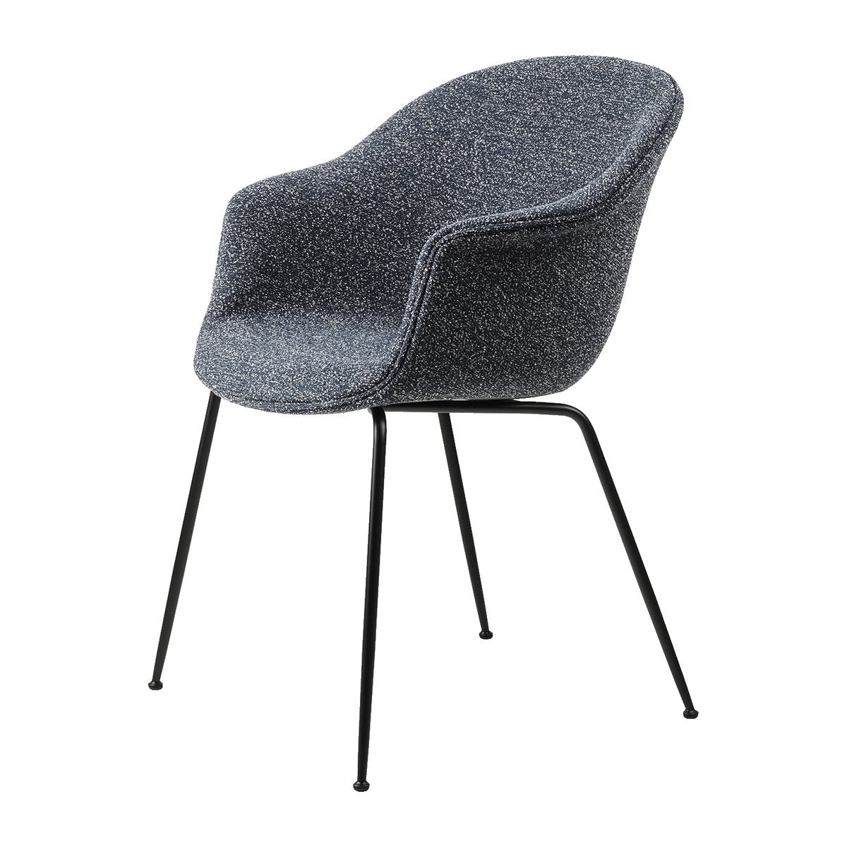 GUBI Bat Dining Chair Fully Upholstered Stuhl Around bouclé 023-black