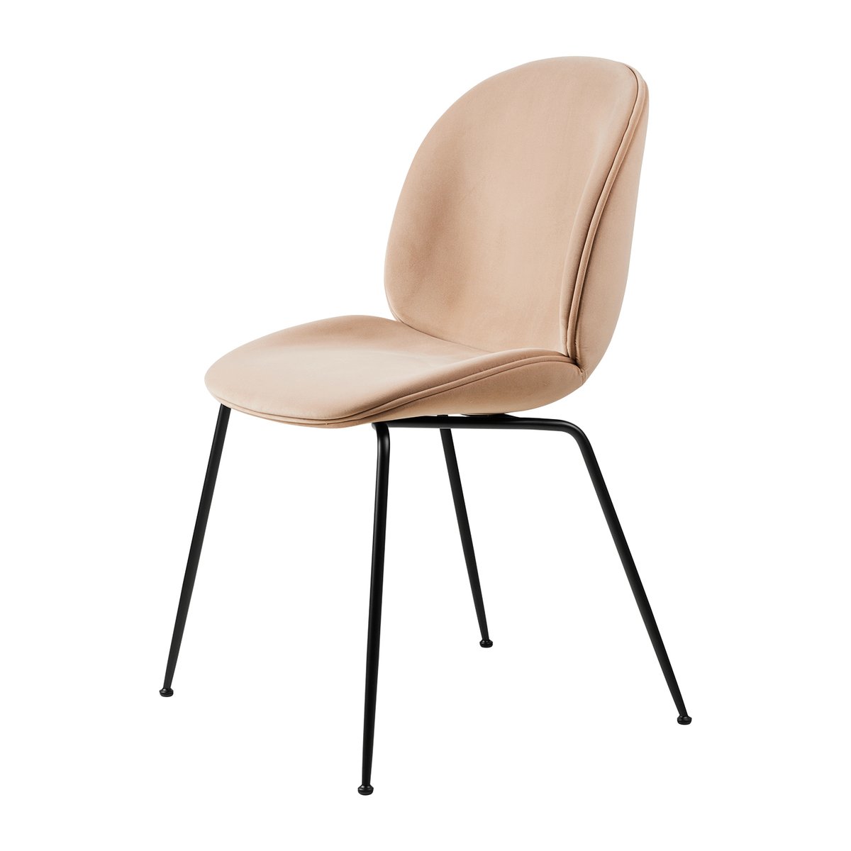 GUBI Beetle dining chair fully upholstered conic base Sunday 034-black