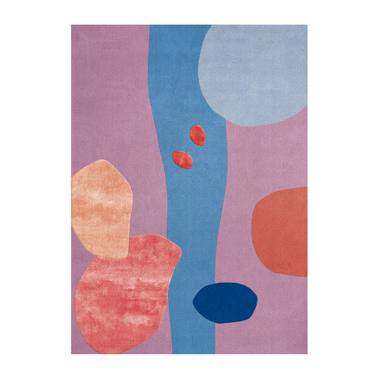 Layered Secret Garden Wollteppich Pink, blue, 180 x 270cm