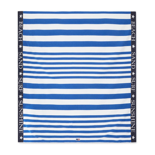 Lexington Striped Family Strandhandtuch 200 x 180cm Blau-weiß